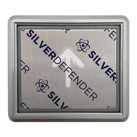 Silver Defender Silver Defender Antimicrobial Film For Square Elevator Buttons, 5"H x 4"W Clear 100/Pack DC-001-ES-100